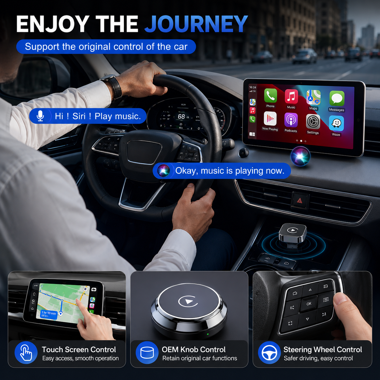 DriveSync™ Pro – Wireless CarPlay & Android Auto