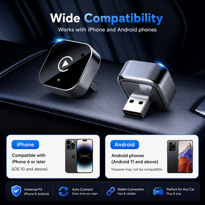 DriveSync™ Pro – Wireless CarPlay & Android Auto